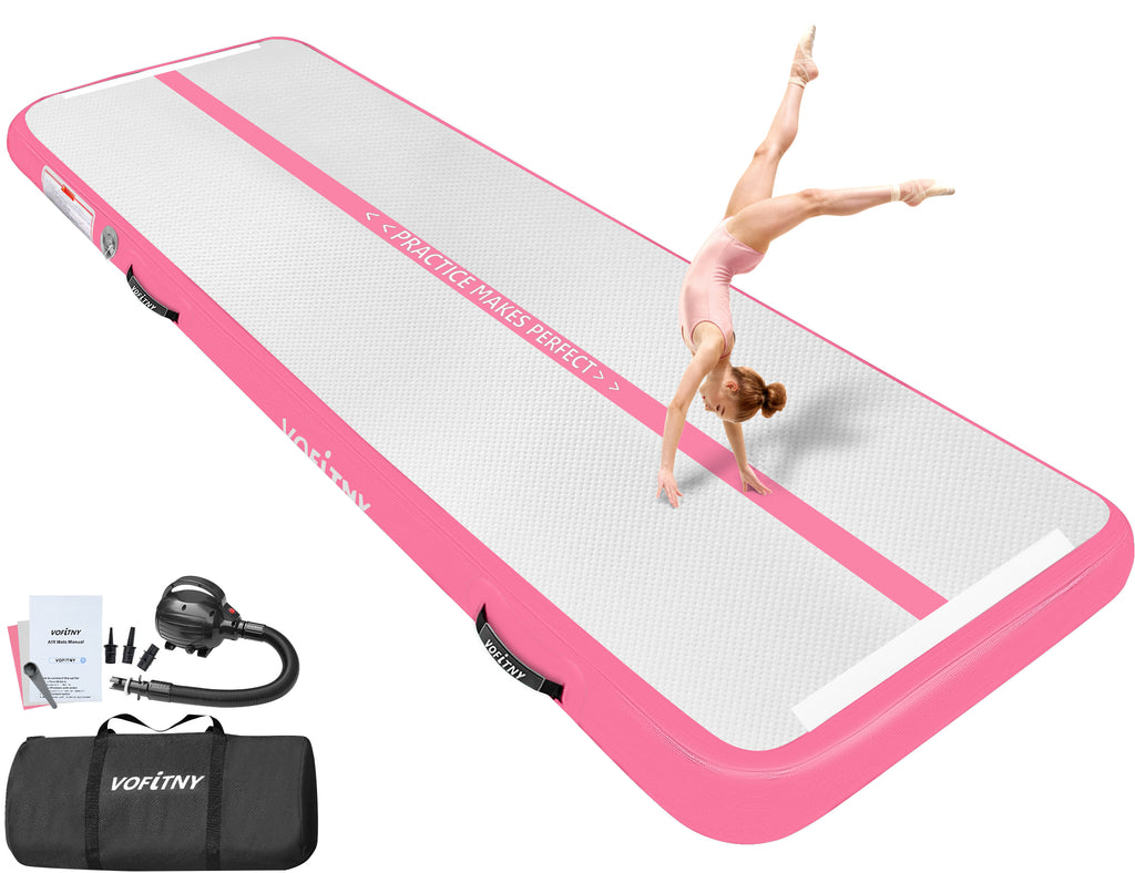 VOFiTNY All Purpose Gymnastics Mat 6.6/10/13/16/20 ft Sturdy Inflatable Tumble Track for Home/Gym