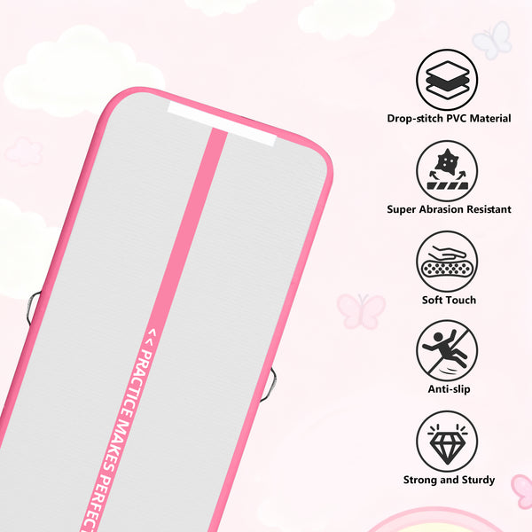 VOFiTNY Premium Gymnastics Air Track -Flamingo Pink