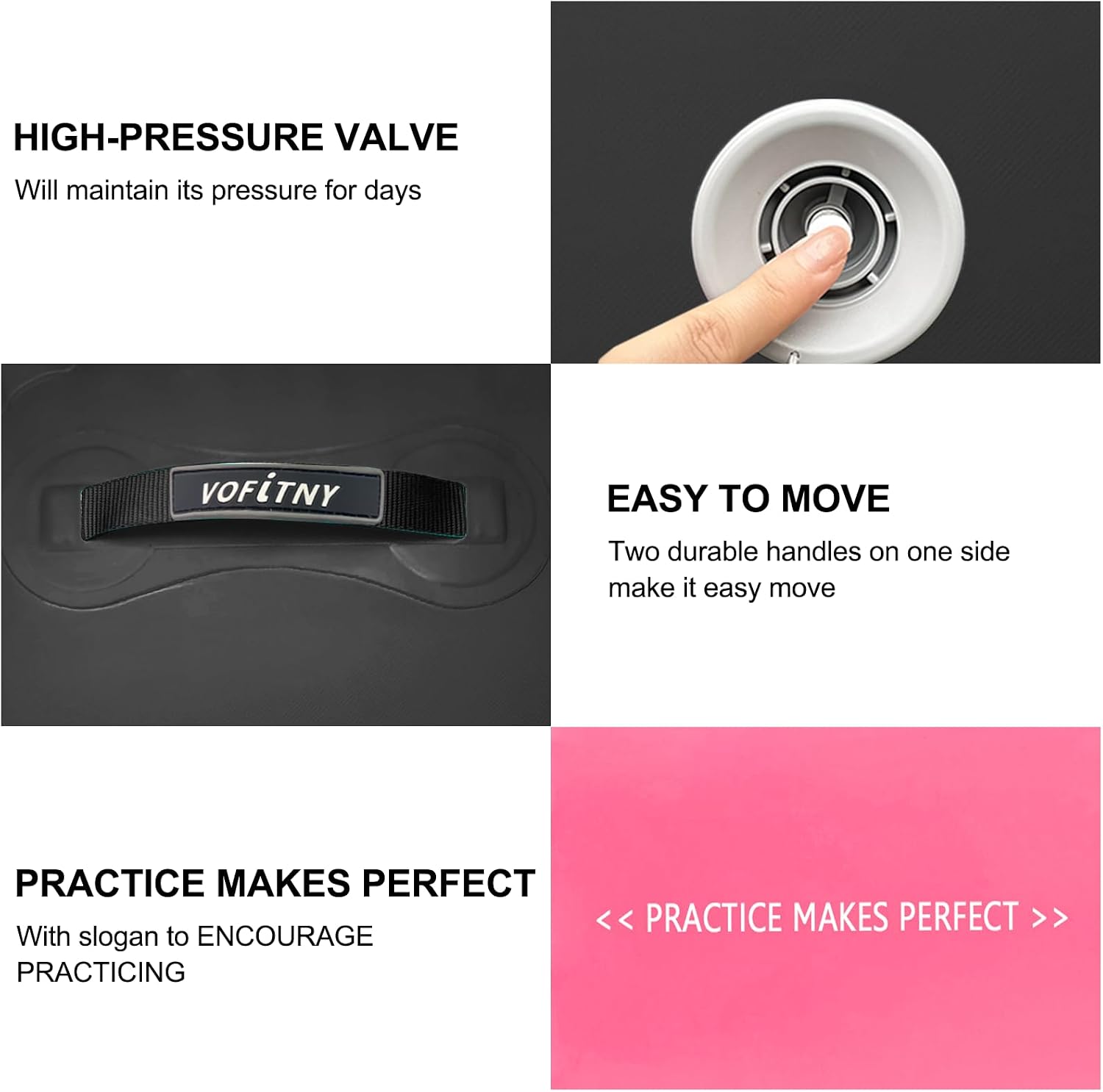VOFiTNY Premium Gymnastics Air Roller - Midnight Rose