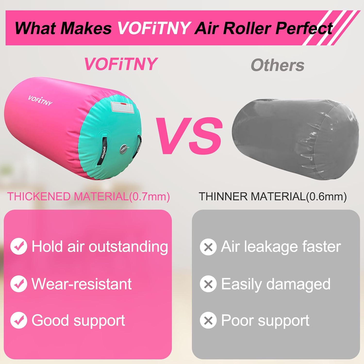 VOFiTNY Premium Gymnastics Air Roller - Tropic Watermelon
