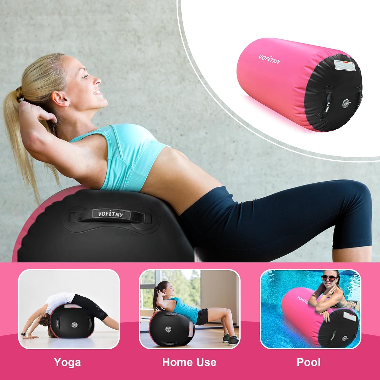 VOFiTNY Premium Gymnastics Air Roller - Midnight Rose